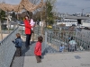 Tanja, Joya, Raoul und Jael auf dem Aussichtsturm bei den Giraff Tanja, Joya, Raoul und Jael auf dem Aussichtsturm bei den Giraff