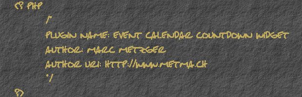 Event Calendar Countdown Widget